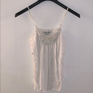 🌟Beaded white tank top